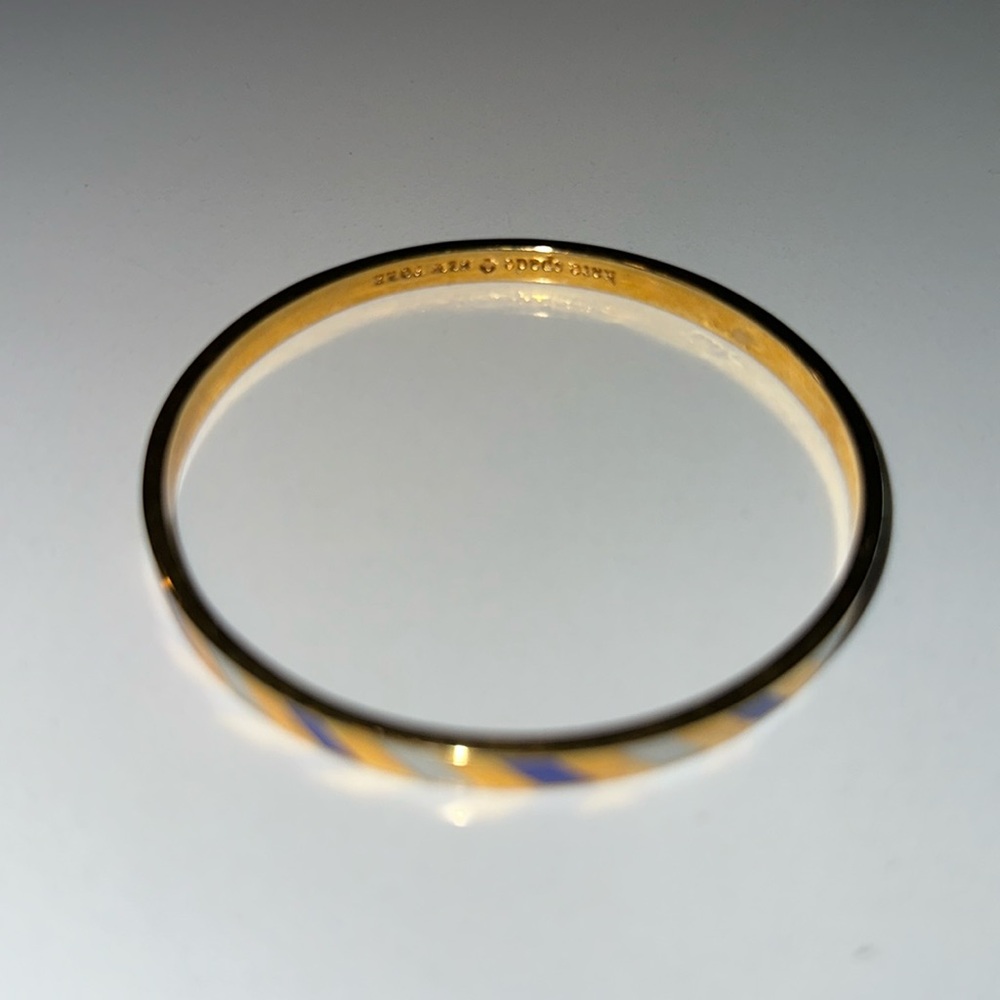 Kate Spade New York Purple, White & Gold Striped Bangle